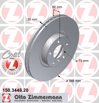 bremžu disks 150.3448.20    BMW Coat Z