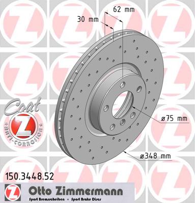 bremžu disks 150.3448.52    BMW SPORT Coat Z