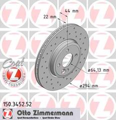 bremžu disks 150.3452.52    BMW SPORT Coat Z