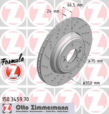 bremžu disks 150.3459.70    BMW FORMULA Z left