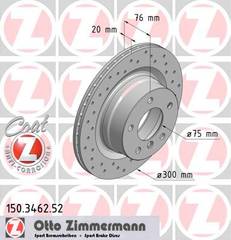 bremžu disks 150.3462.52    BMW SPORT Coatz Z