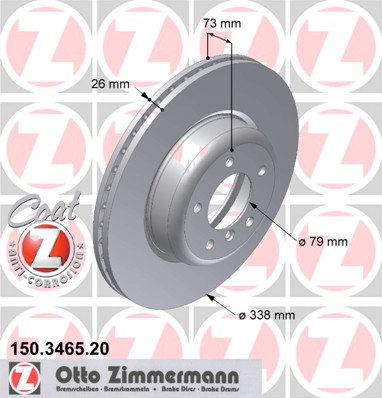 bremžu disks 150.3465.20    BMW Coat Z