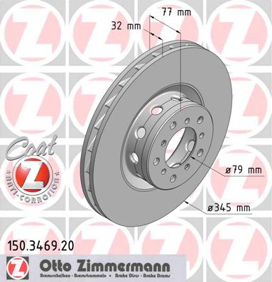 bremžu disks 150.3469.20    BMW Coat Z (US-Version) RIGHT