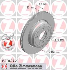 bremžu disks 150.3477.20    BMW Coated