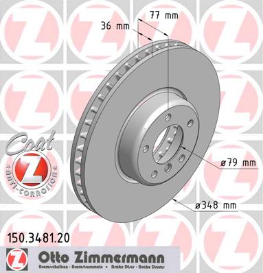 bremžu disks 150.3481.20    BMW Coat Z