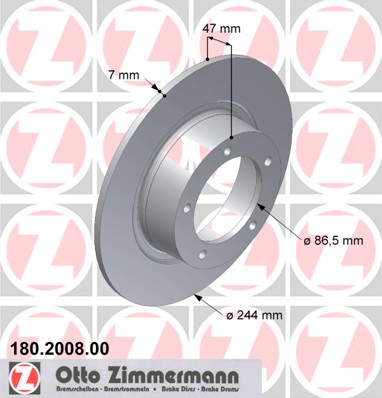 bremžu disks 180.2008.00    CITROEN