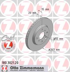 bremžu disks 180.3021.20    CITROEN/PEUGEOT/TOYOTA Coat Z