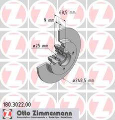 bremžu disks 180.3022.00    CITROEN with bearing set