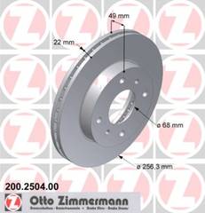 bremžu disks 200.2504.00    NISSAN