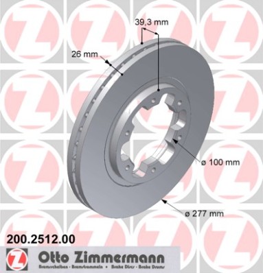 bremžu disks 200.2512.00    NISSAN/FORD