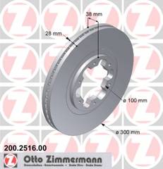 bremžu disks 200.2516.00    NISSAN