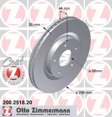 bremžu disks 200.2518.20    NISSAN Coat Z