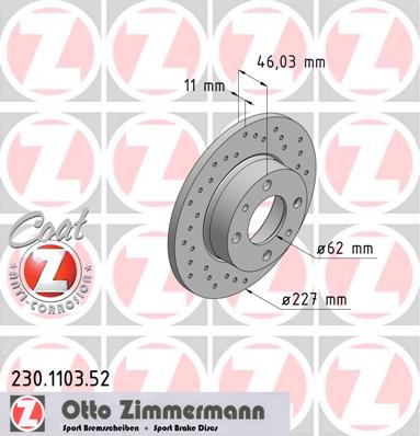 bremžu disks 230.1103.52    FIAT SPORT Coat Z