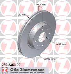 bremžu disks 230.2353.00    FIAT
