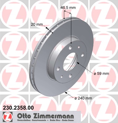 bremžu disks 230.2358.00    FIAT