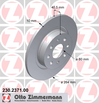 bremžu disks 230.2371.00    FIAT