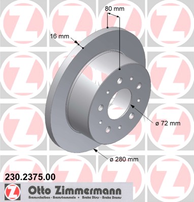 bremžu disks 230.2375.00    FIAT/PEUGEOT/CITROEN