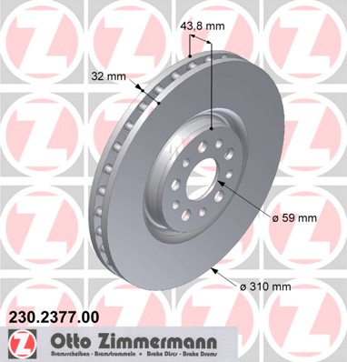 bremžu disks 230.2377.00    FIAT/CITROEN/PEUGEOT/ LANCIA