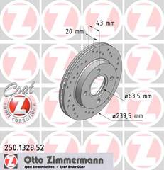 bremžu disks 250.1328.52    FORD SPORT Coat Z