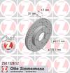 bremžu disks 250.1328.52    FORD SPORT Coat Z