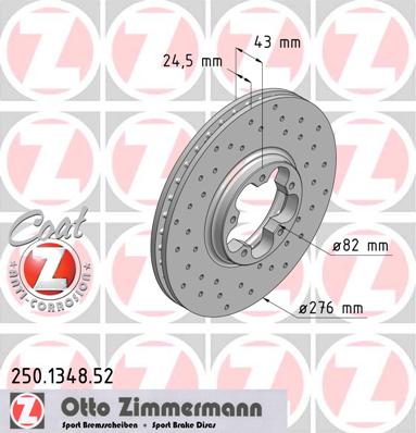 bremžu disks 250.1348.52    FORD SPORT Coat Z