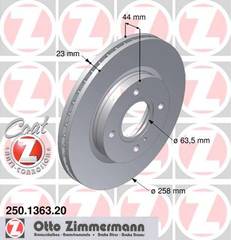 bremžu disks 250.1363.20    FORD Coat Z