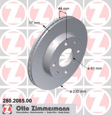 bremžu disks 280.2085.00    HONDA