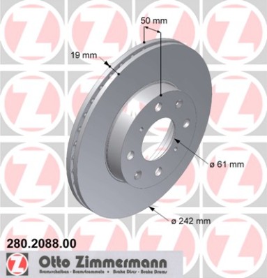 bremžu disks 280.2088.00    HONDA