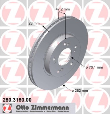 bremžu disks 280.3160.00    HONDA