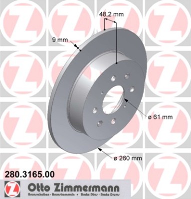 bremžu disks 280.3165.00    HONDA