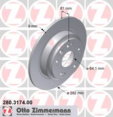 bremžu disks 280.3174.00    HONDA