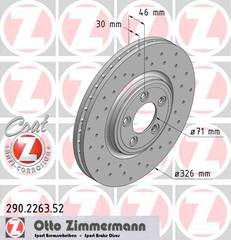 bremžu disks 290.2263.52    JAGUAR SPORT Coat Z