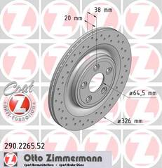 bremžu disks 290.2265.52    JAGUAR SPORT Coat Z