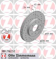 bremžu disks 380.2162.52    MITSUBISHI SPORT Coat Z