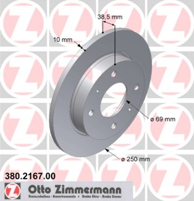 bremžu disks 380.2167.00    MITSUBISHI/MCC DF29768