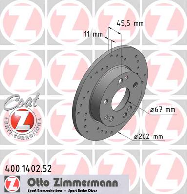 bremžu disks 400.1402.52    MERCEDES SPORT Coat Z