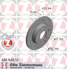 bremžu disks 400.1402.52    MERCEDES SPORT Coat Z