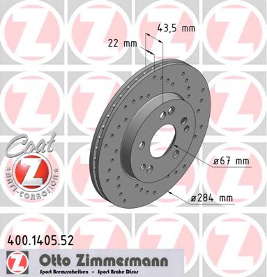 bremžu disks 400.1405.52    MERCEDES SPORT Coat Z