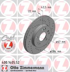 bremžu disks 400.1405.52    MERCEDES SPORT Coat Z