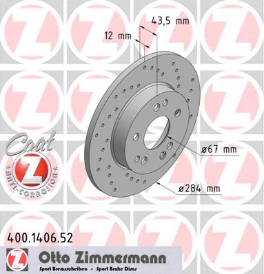 bremžu disks 400.1406.52    MERCEDES SPORT Coat Z