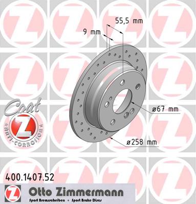 bremžu disks 400.1407.52    MERCEDES SPORT Coat Z