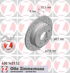 bremžu disks 400.1407.52    MERCEDES SPORT Coat Z