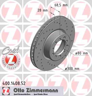 bremžu disks 400.1408.52    MERCEDES SPORT Coat Z