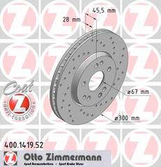 bremžu disks 400.1419.52    MERCEDES SPORT Coat Z