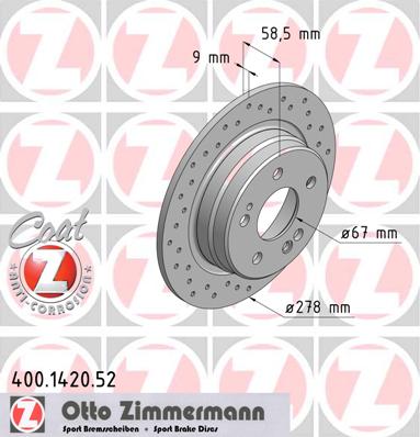 bremžu disks 400.1420.52    MERCEDES SPORT Coat Z