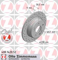 bremžu disks 400.1420.52    MERCEDES SPORT Coat Z