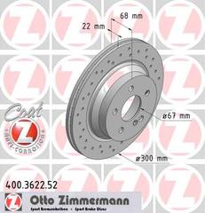 bremžu disks 400.3622.52    MERCEDES SPORT Coat Z