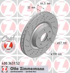 bremžu disks 400.3637.52    MERCEDES SPORT Coat Z