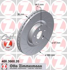 bremžu disks 400.3660.20    MERCEDES Coat Z