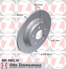 bremžu disks 400.3662.20    MERCEDES Coat Z